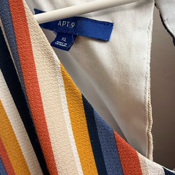 Apt. 9 Multicolor Striped Jumpsuit Size XL - Picture 4 of 5